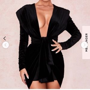 House of CB Pascale Black Velvet Dress BNWT